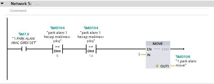 1.park alanı 2.move komutu