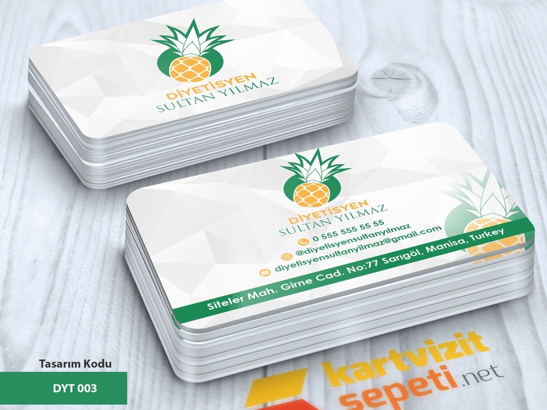 Ananaslı Diyetisyen Karvizit Tasarımı
