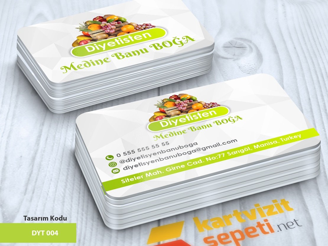 Meyveli Diyetisyen Kartvizit Tasarımı 002