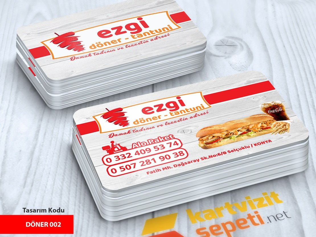 Kırmızı Beyaz Döner Salonu Kartviziti