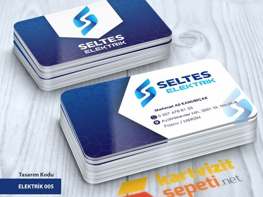 Lacivert Elektrikçi Kartviziti