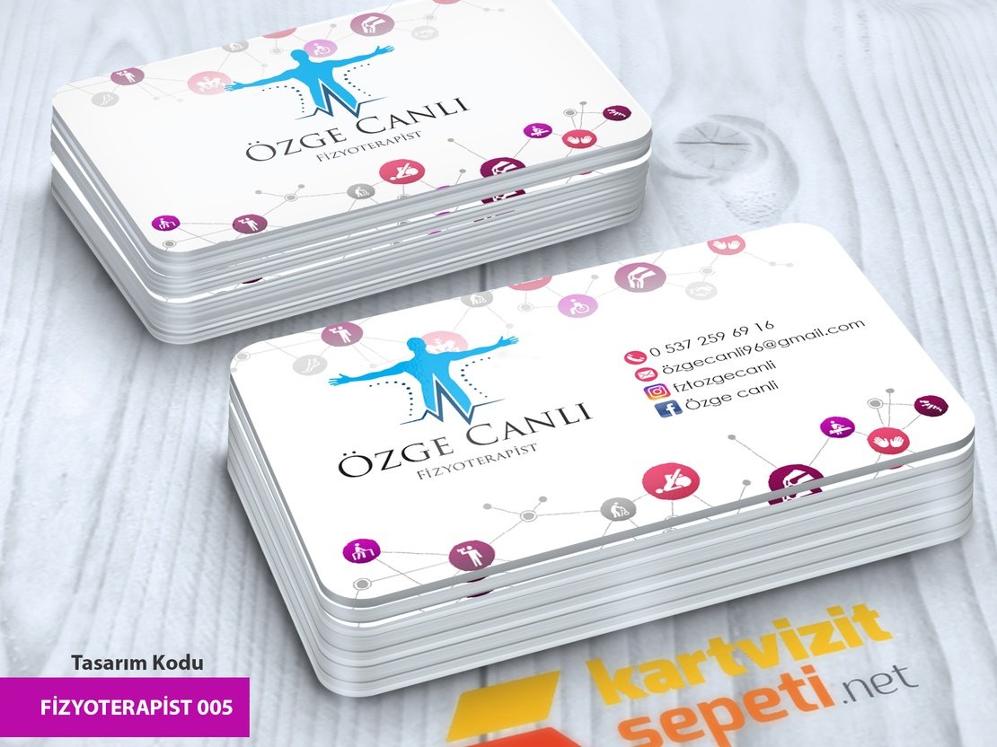 Noktalı Fizyoterapist Kartvizit Tasarımı