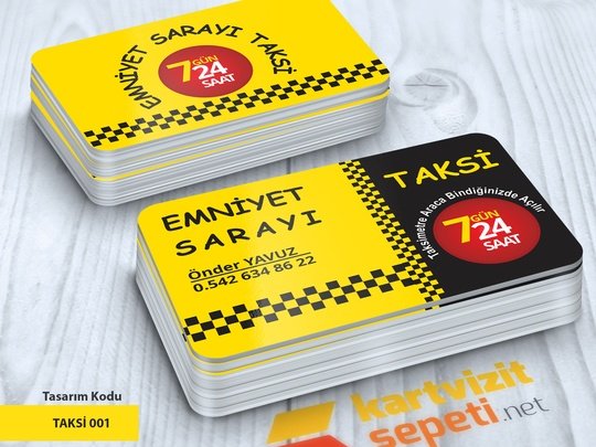 Taksici Kartvizit Tasarımları