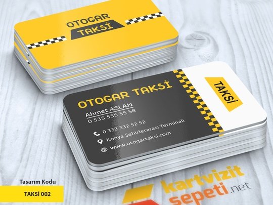 Gri Taksici Kartvizit Tasarımları