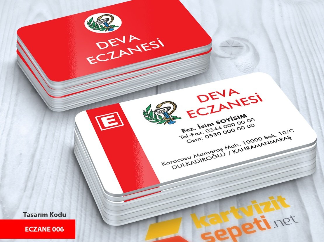 Eczacı Logolu Kartvizit Tasarımları
