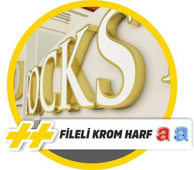Krom Fileli Işıklı Paslanmaz Harf