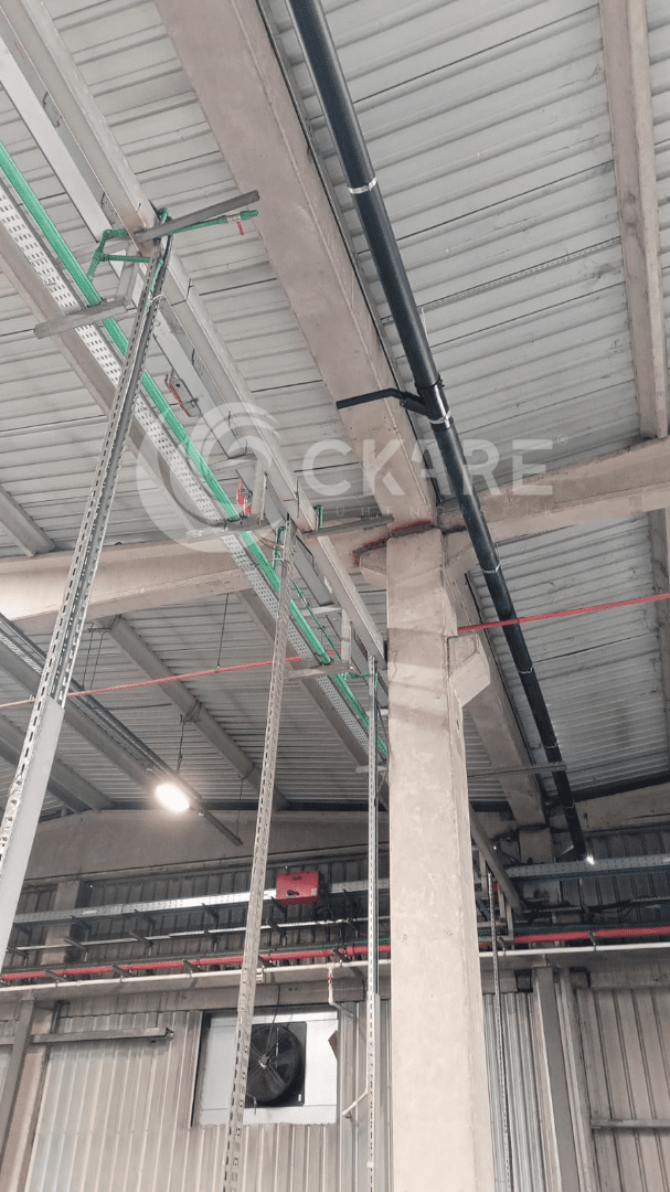 er bakir denizli tesisleri cati alti hdpe yatay toplama hatti - ckare muhendislik
