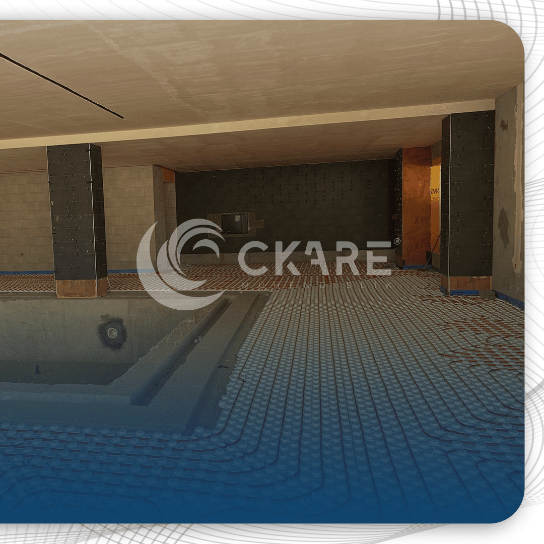 aydin von resort hotels kapali havuz cevresi yerden isitma borulama - ckare muhendislik
