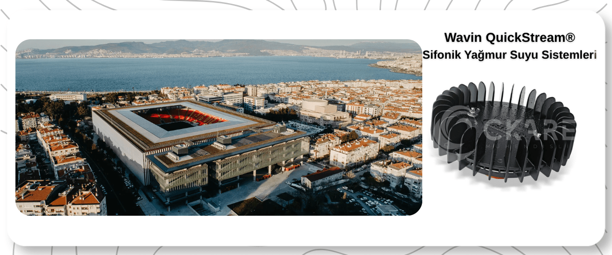 İzmir Göztepe Stadyumu Sifonik Çatı Yağmur Suyu Drenaj Sistemi - CKare Mühendislik