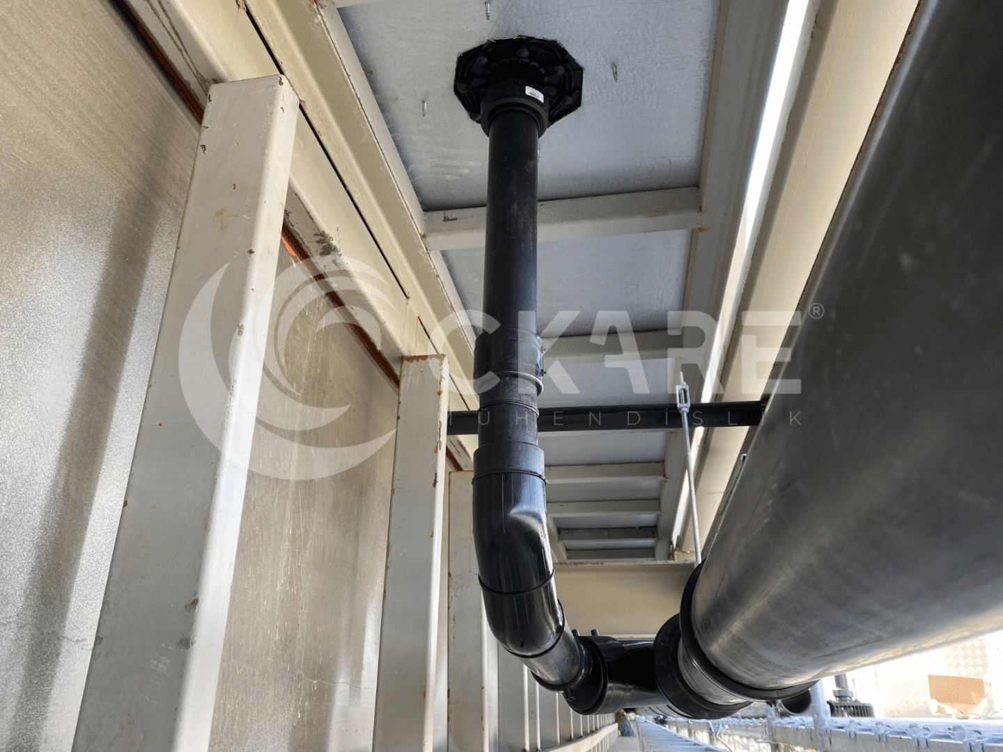 DHMİ Rize Artvin Havalimanı Sifonik Süzgeç Altı HDPE Boru Bağlantı Detayı - CKare Mühendislik