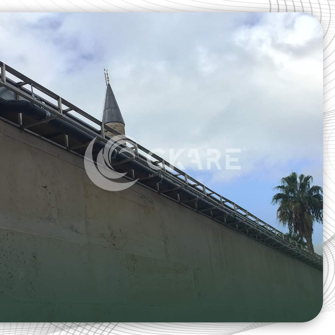 şehzade korkut camii antalya kesik minare alüminyum kaplı sifonik boru hattı - ckare mühendislik