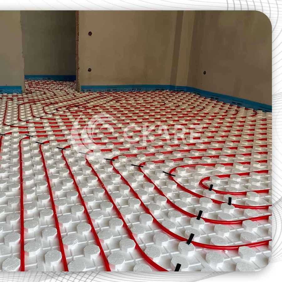 280 m2 tek katli villa genis alanda yerden isitma devreleri - ckare muhendislik