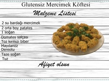 Glutensiz Mercimek Köftesi