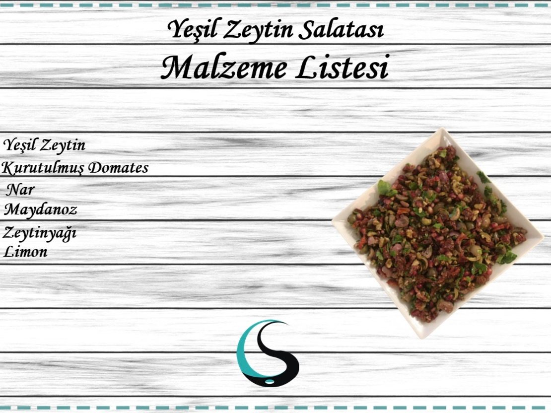 Yeşil Zeytin Salatası