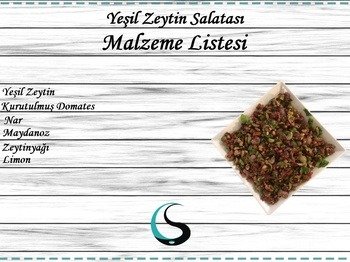 Yeşil Zeytin Salatası