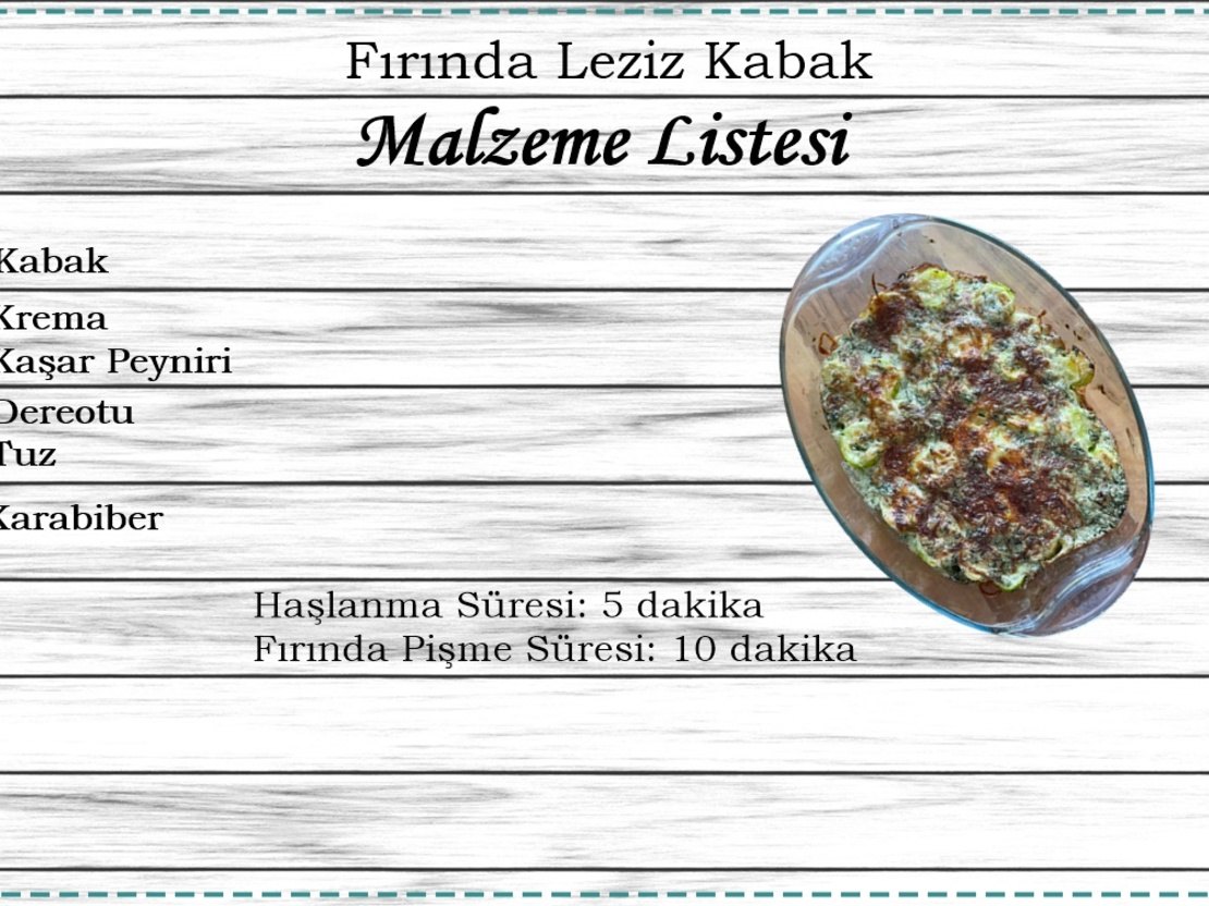 Fırında Leziz Kabak