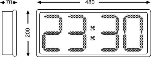 LED 150 İç ve Dış Mekan Dijital Saat