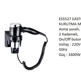 Otel Tipi Saç Kurutma Makinesi Siyah