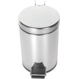 Krom Pedallı Çöp Kovası 5 Lt