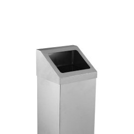 Krom Açık Çatı Kapaklı Çöp Kovası 7 Lt.