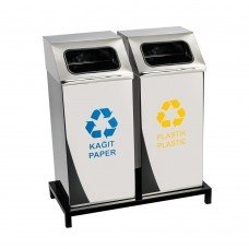 Paslanmaz geri dönüşüm Kovası 2 li