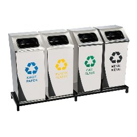 Paslanmaz geri dönüşüm Kovası 4 lü