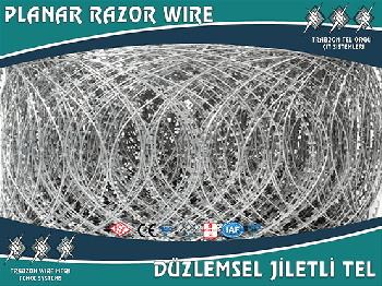 Düzlemsel Jiletli Tel Sistemleri | Estetik ve Güvenli Tel Çözümleri – Trabzon Tel Örgü