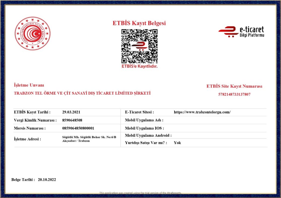 ETBİS Kayıt Belgesi